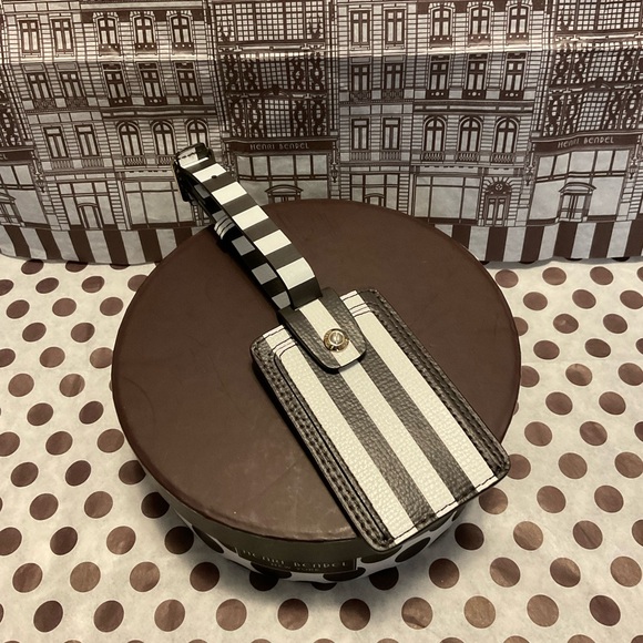 NWT Centennial Stripe Henri Bendel Luggage Tag - Picture 2 of 6
